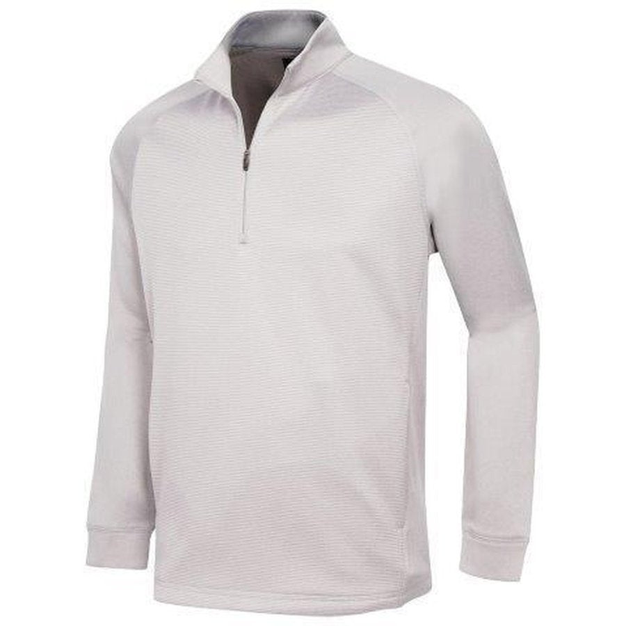 Greg Norman HERRINGBONE L/S HEATHERED 1/4 ZIP MOCK