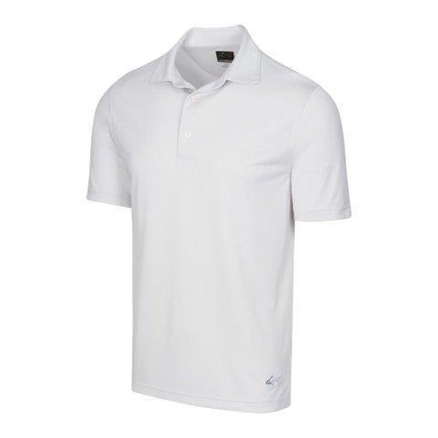 Greg Norman Men's Jacquard Polo - Shark Grey