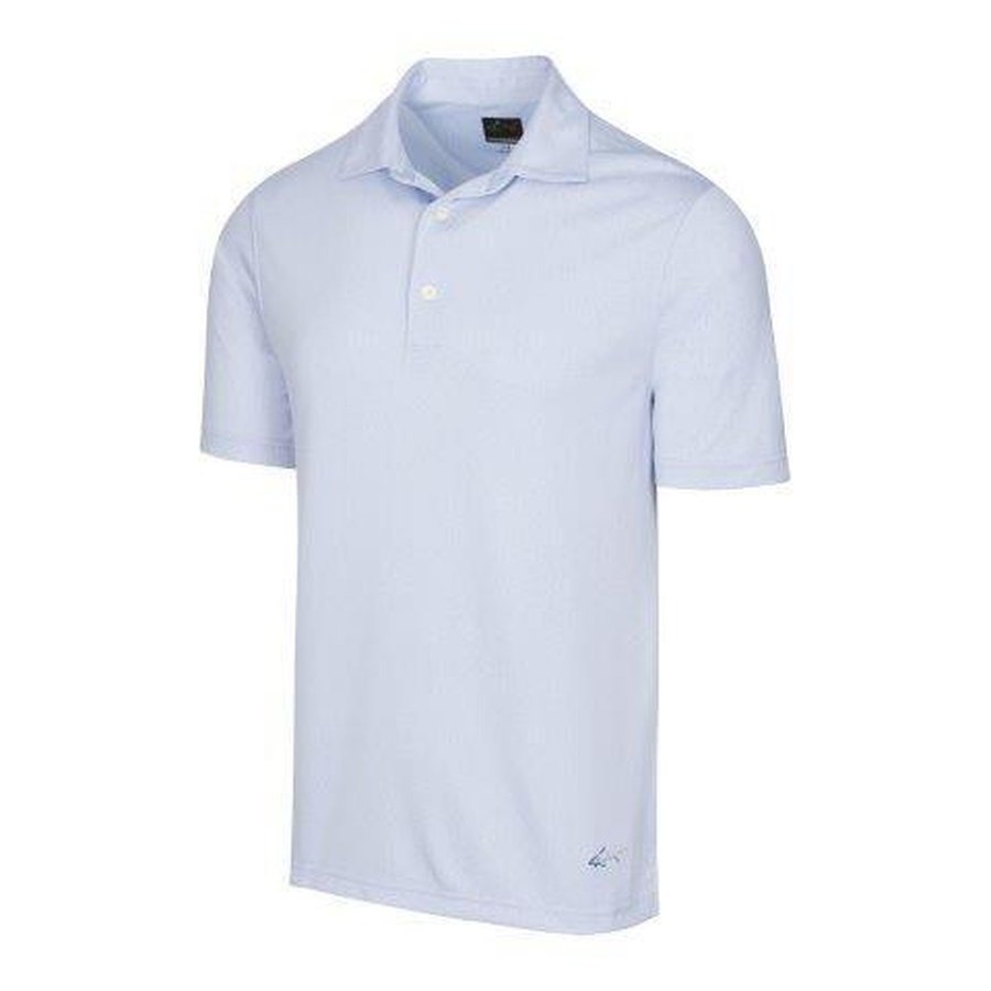 Greg Norman Men's Jacquard Polo - Blue Stream