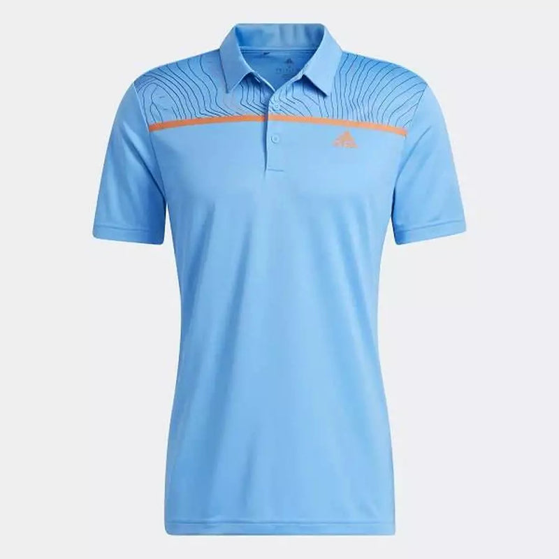 Adidas Core Chest-Print Polo Shirt - Pulse Blue