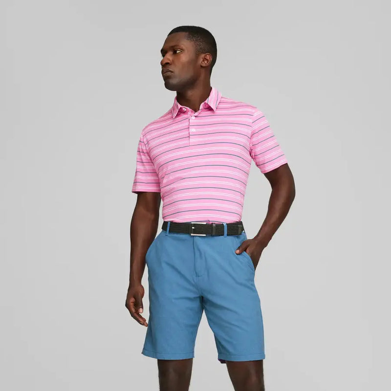 Puma MATTR Striper Golf Polo - Pink